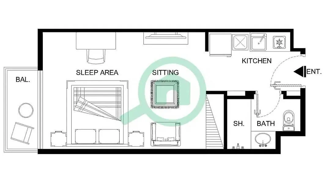 Modern Studio Retreat In Al Furjan - Sleeps 2! Dubai Apartment